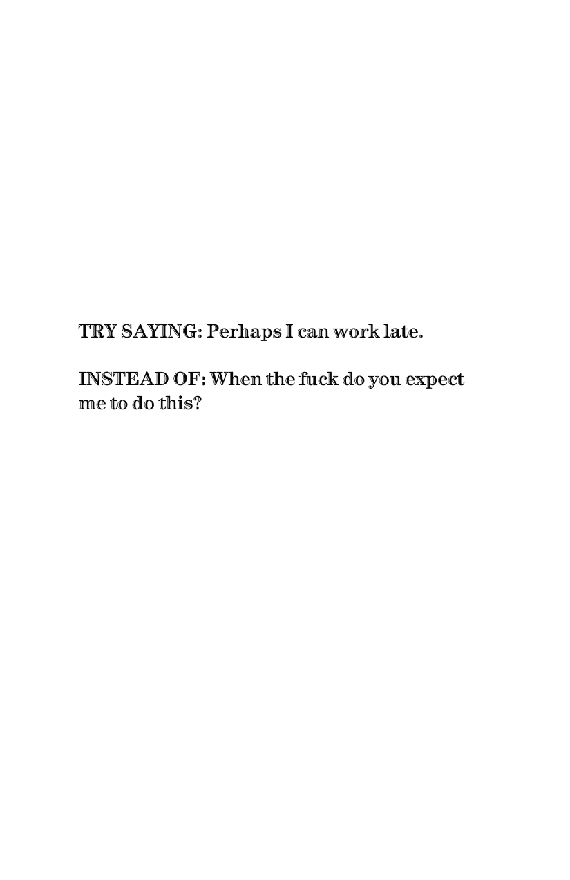 Inside page showing a humorous Try Saying phrase